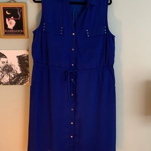 CATO Blue Sleeveless Dress // Size 18w/20w